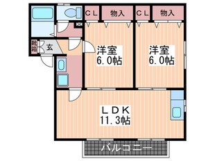 レジデンス和　A棟の物件間取画像